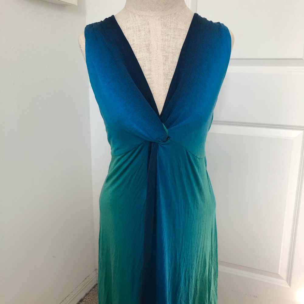 SOMA Ombré Blue and Green Surplus Short Dress